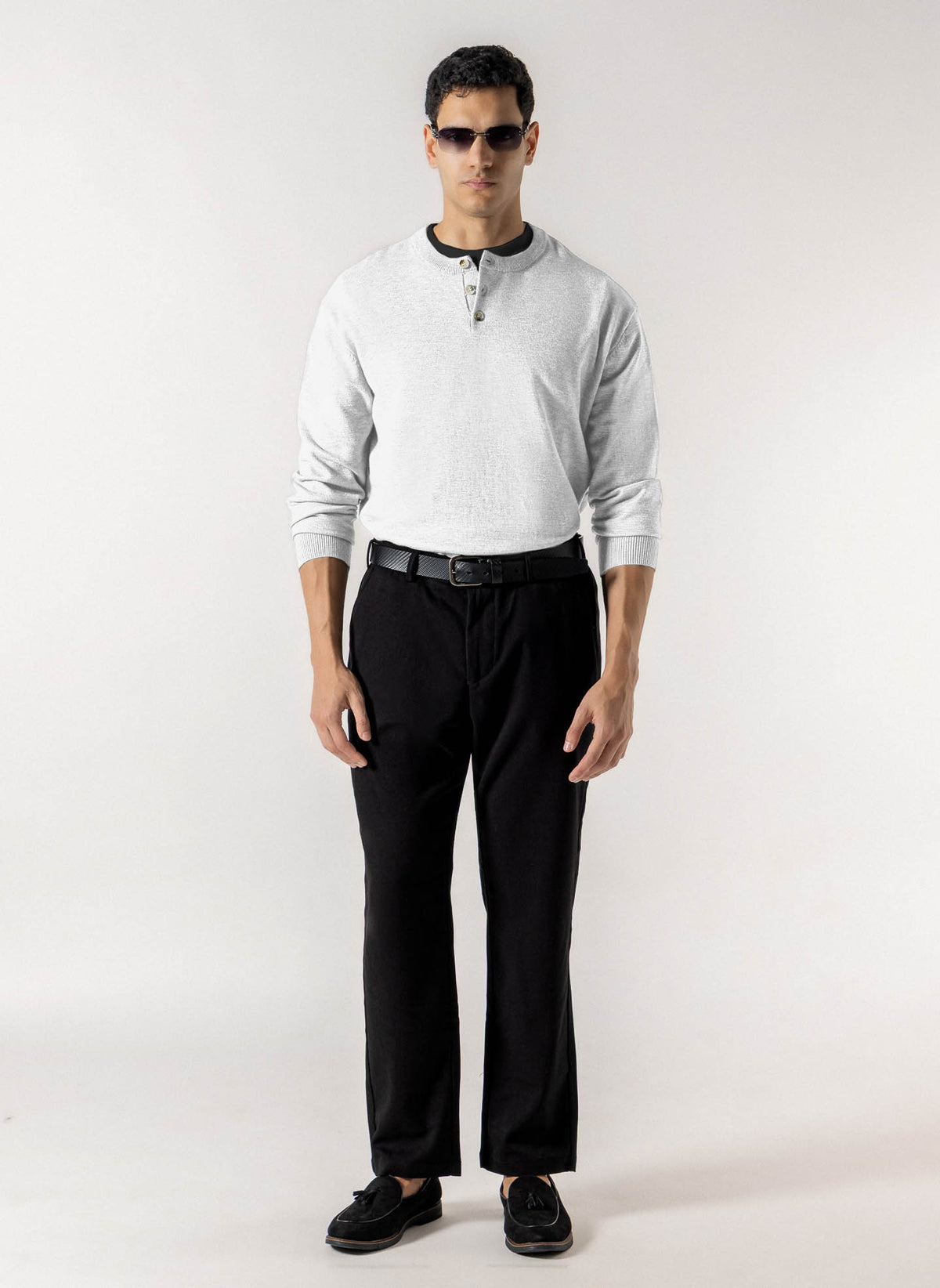 HENLEY KNIT SWEATER