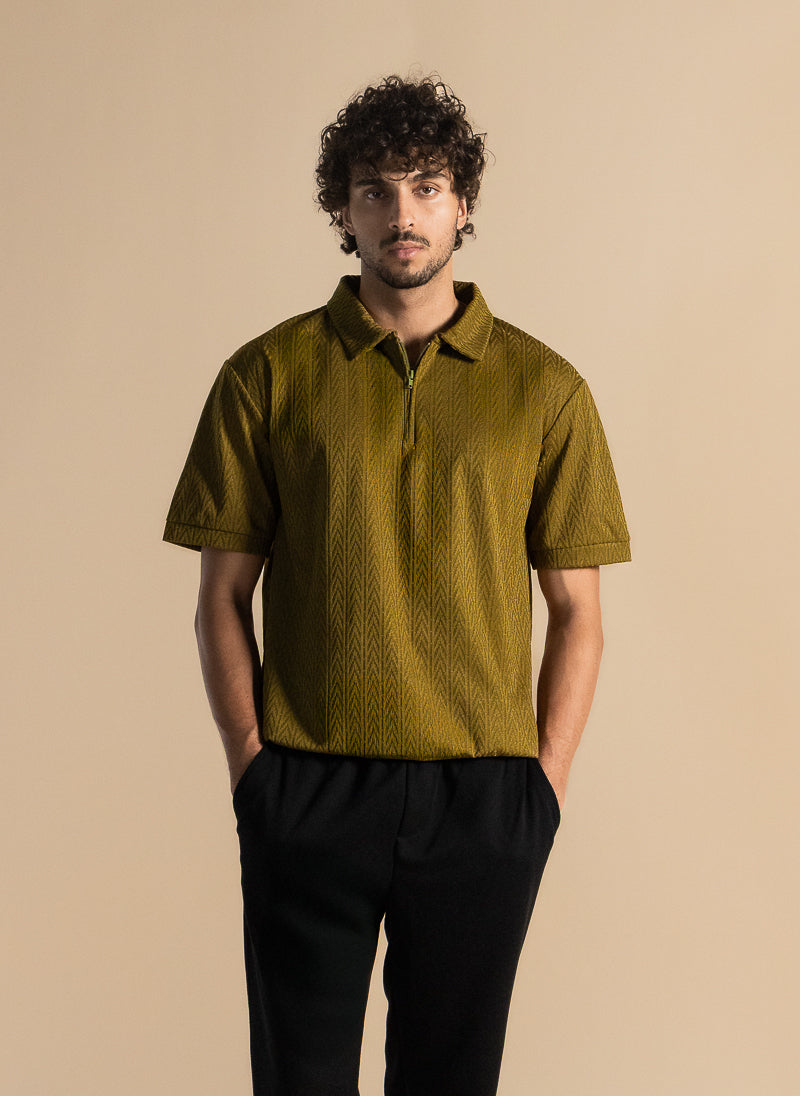 TEXTURED POLO SHIRT
