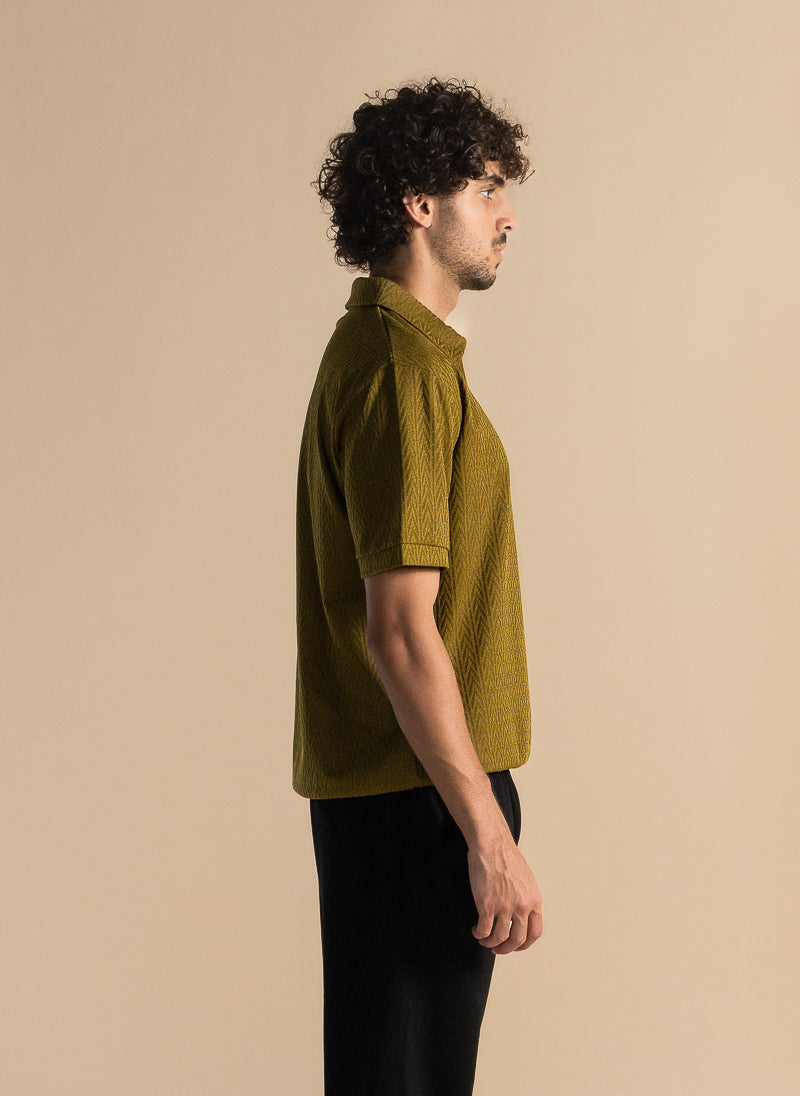 TEXTURED POLO SHIRT