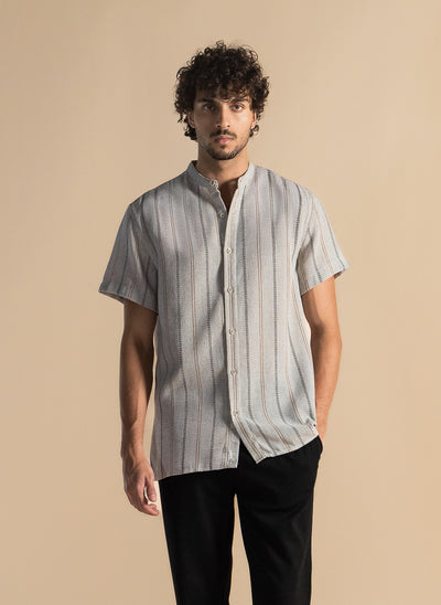 KNITTED STRIPED SHIRT