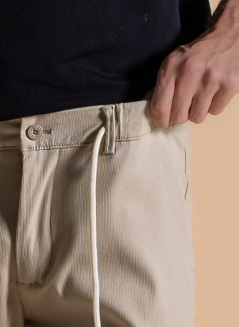DETAILED SLIM COMFORT TROUSERS