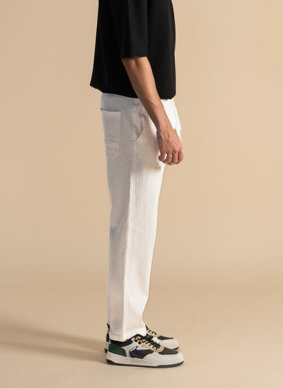 JOGGER WAIST COTTON TROUSERS