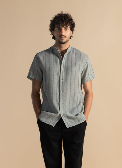 KNITTED STRIPED SHIRT