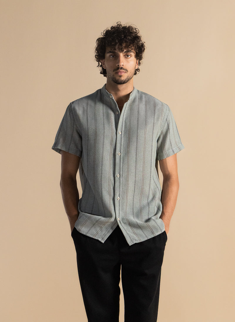 KNITTED STRIPED SHIRT