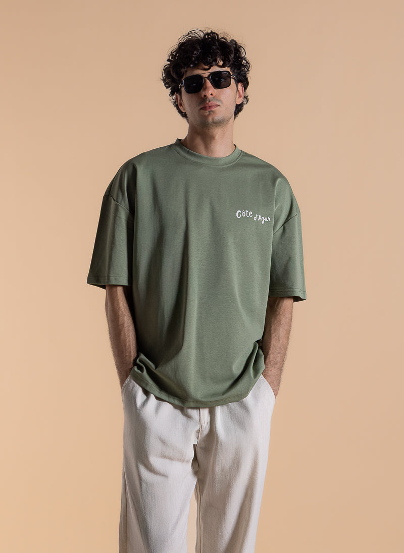 MIDWEIGHT CONTRAST PRINTED T-SHIRT