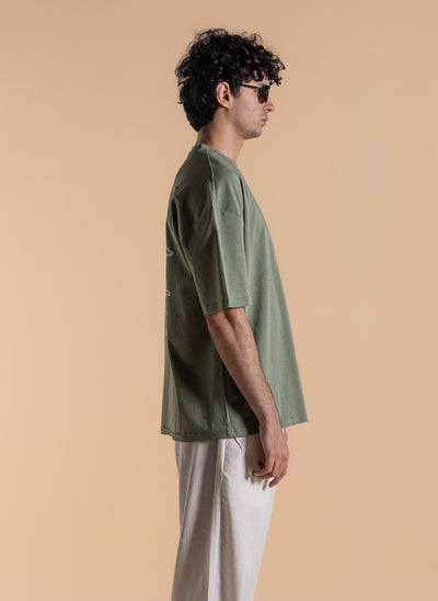MIDWEIGHT CONTRAST PRINTED T-SHIRT