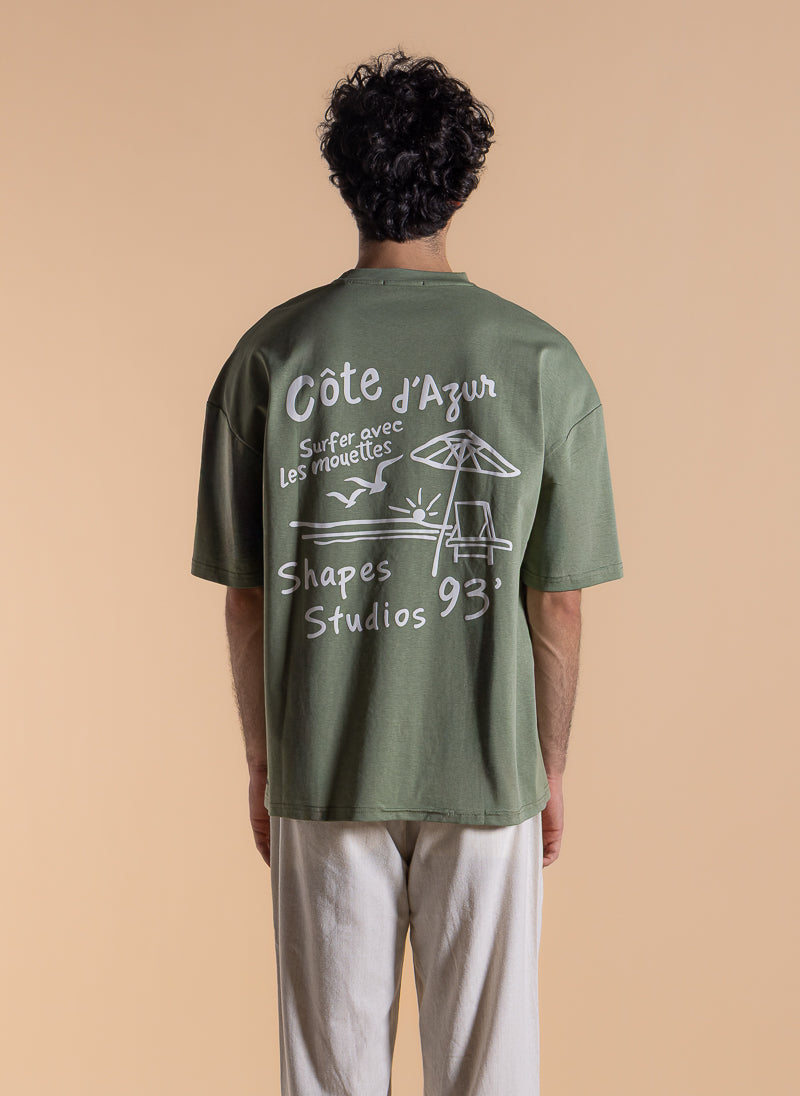 MIDWEIGHT CONTRAST PRINTED T-SHIRT