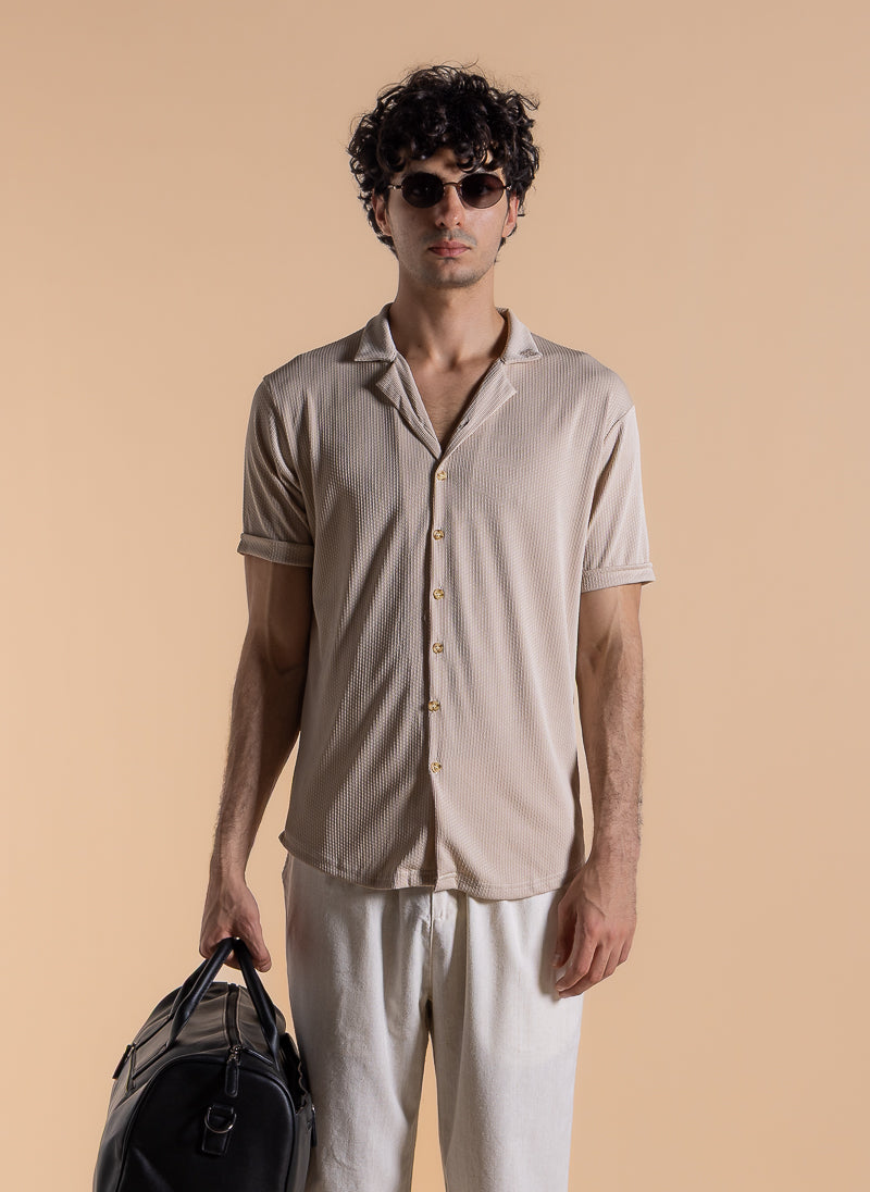 TEXTURED SLIM SHIRT