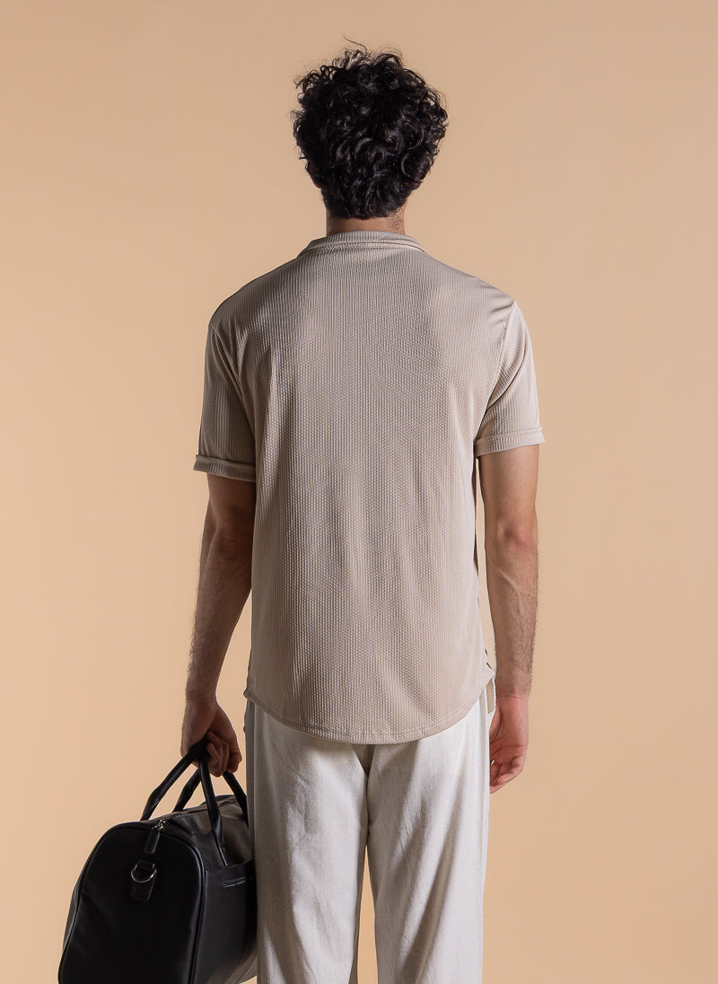 TEXTURED SLIM SHIRT
