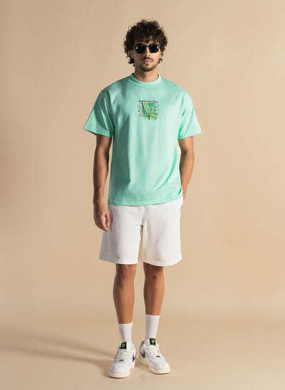 DETAIL PRINTED COTTON T-SHIRT