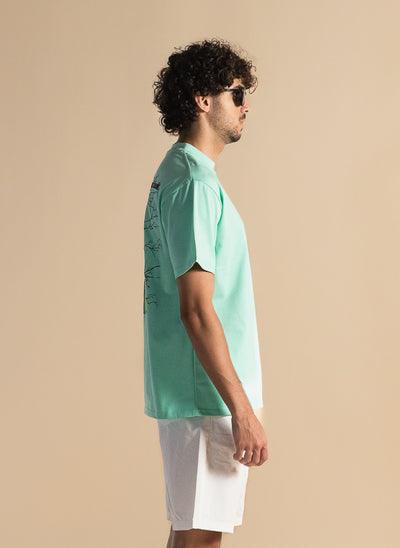 DETAIL PRINTED COTTON T-SHIRT