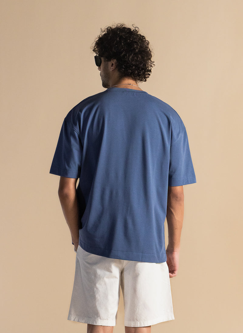 DETAILED MIDWEIGHT COTTON BLEND T-SHIRT