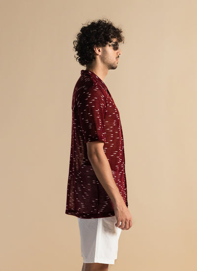 TEXTURED SEMI-SHEER SHIRT