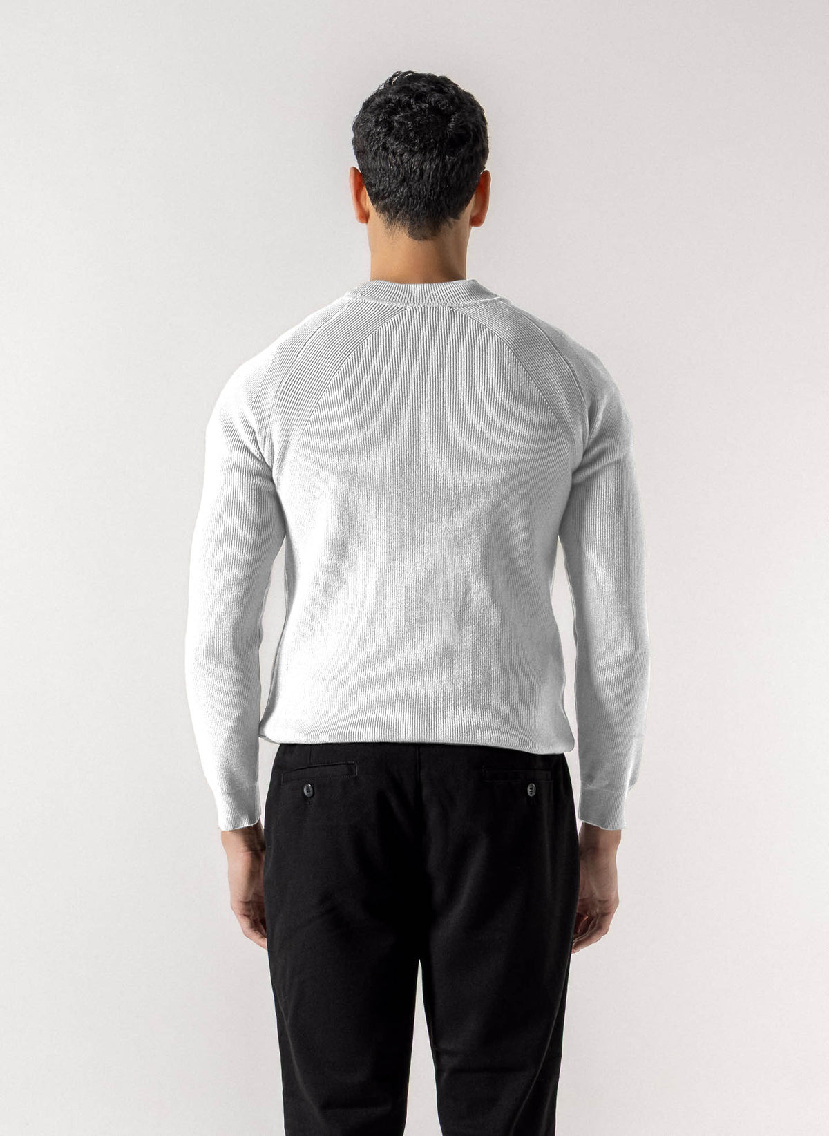 TEXTURED MOCK NECK SWEATER
