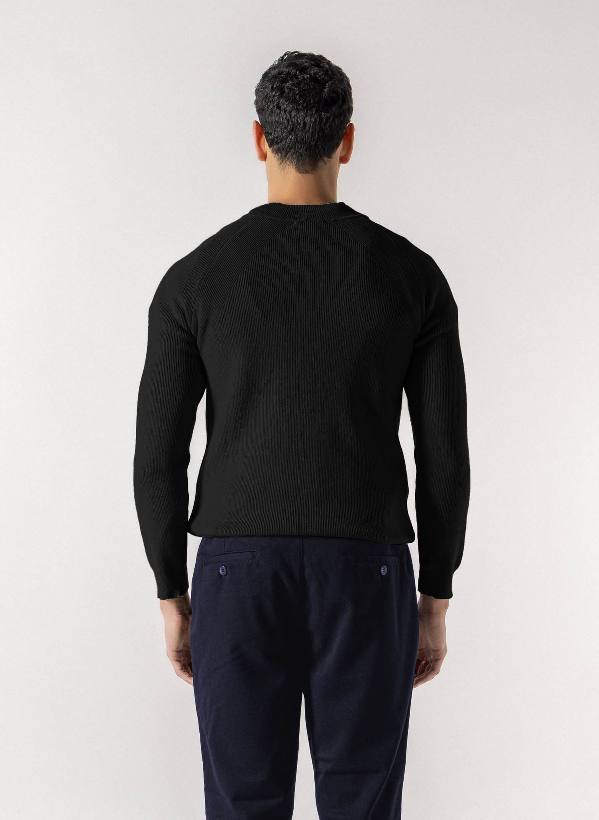 TEXTURED MOCK NECK SWEATER