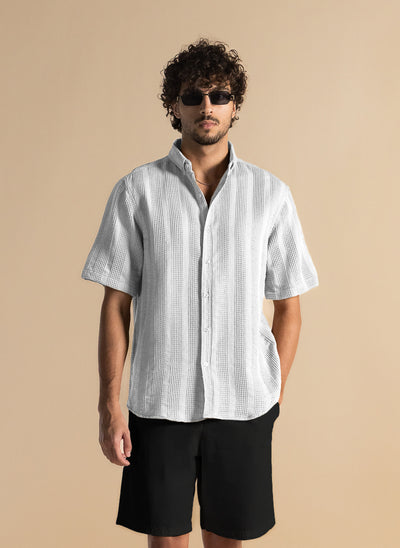 TEXTURED COTTON SHIRT