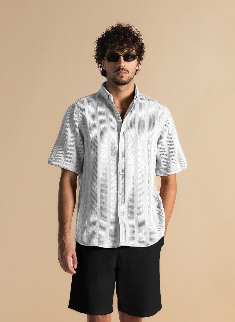 TEXTURED COTTON SHIRT