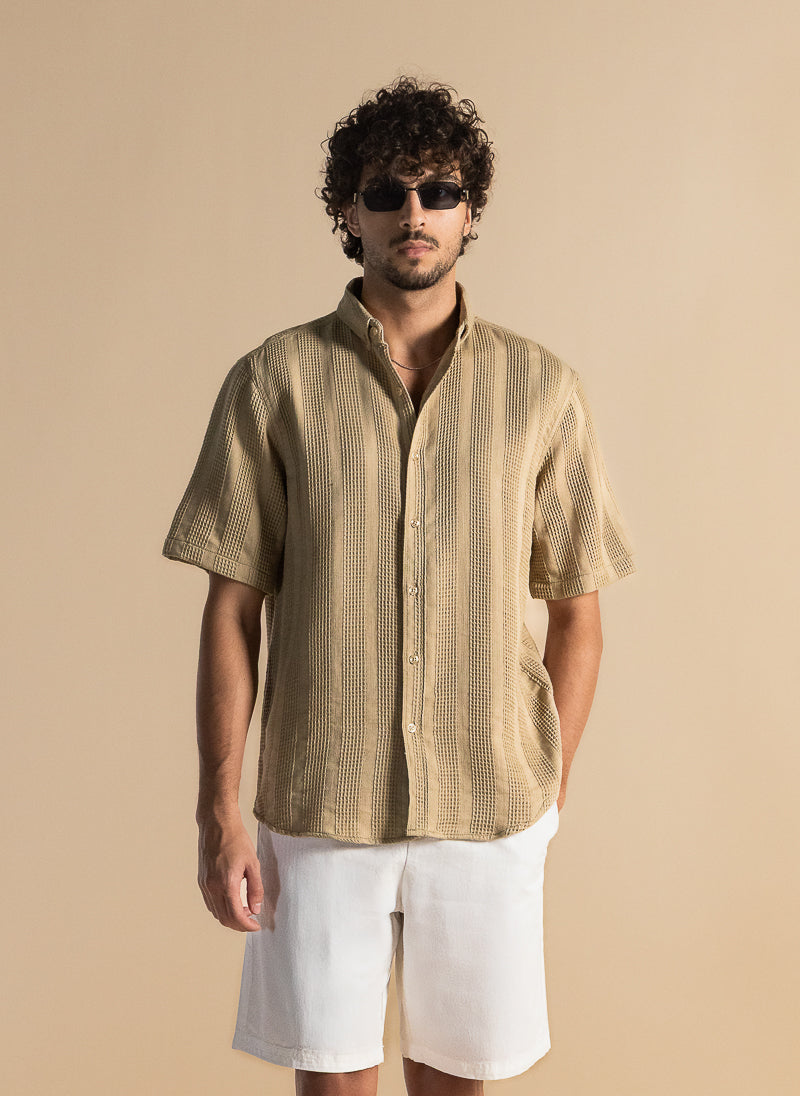 TEXTURED COTTON SHIRT
