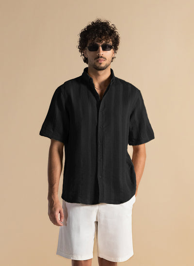TEXTURED COTTON SHIRT