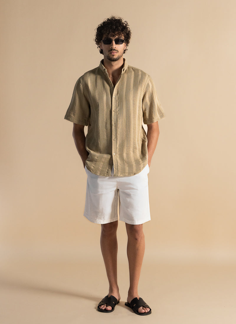TEXTURED COTTON SHIRT