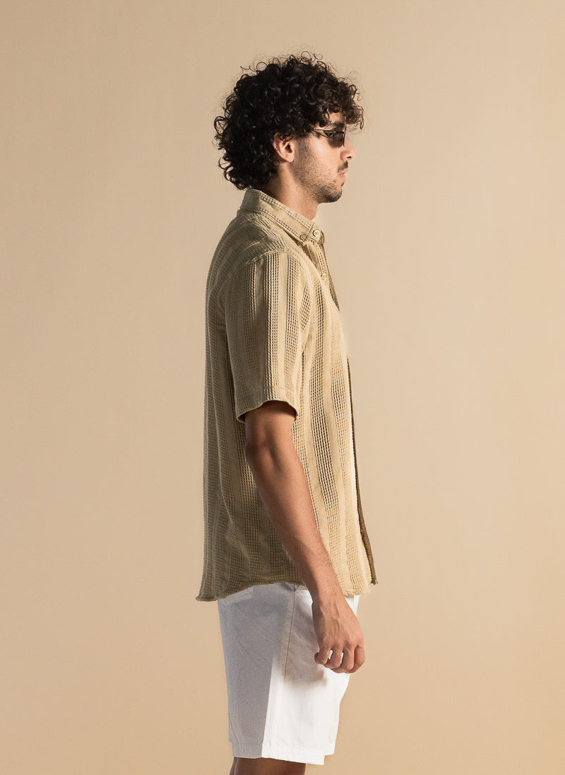 TEXTURED COTTON SHIRT
