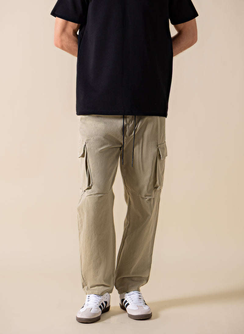 WASHED SOFT CARGO TROUSERS