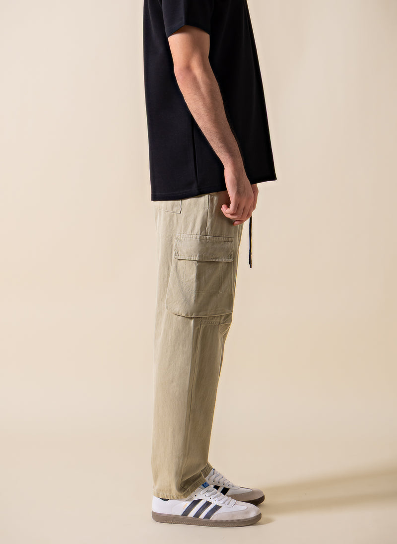 WASHED SOFT CARGO TROUSERS