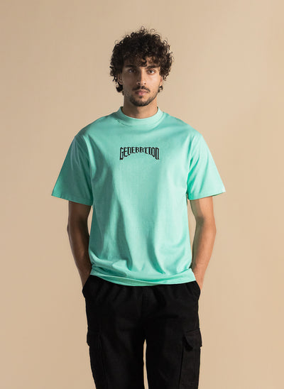 CONTRAST PRINTED COTTON T-SHIRT