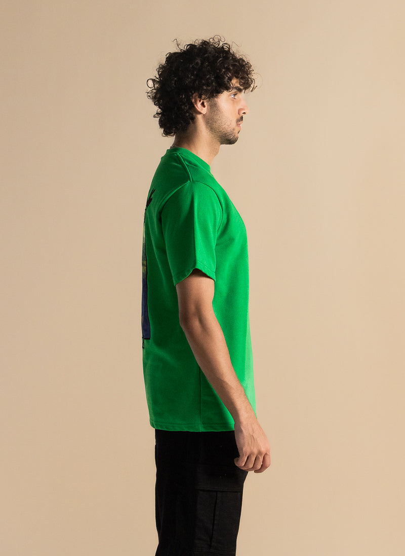 DETAIL EMBROIDERED PATCHWORK T-SHIRT