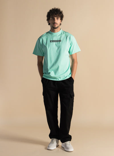 CONTRAST PRINTED COTTON T-SHIRT