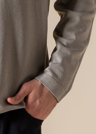 FINE KNIT HENLEY T-SHIRT