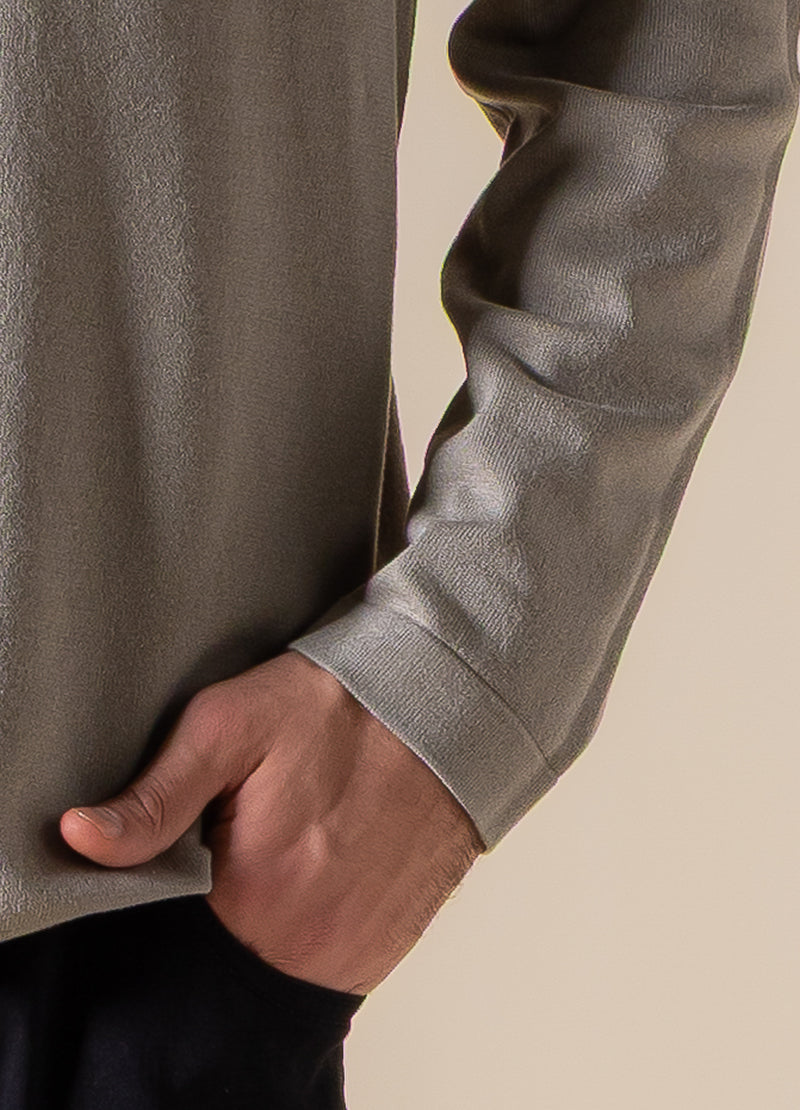 FINE KNIT HENLEY T-SHIRT