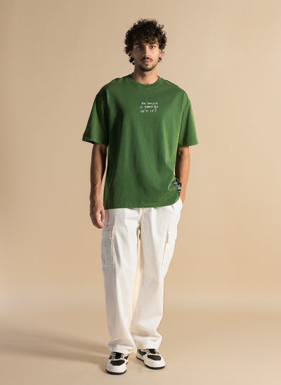 SLOGAN PRINTED COTTON T-SHIRT