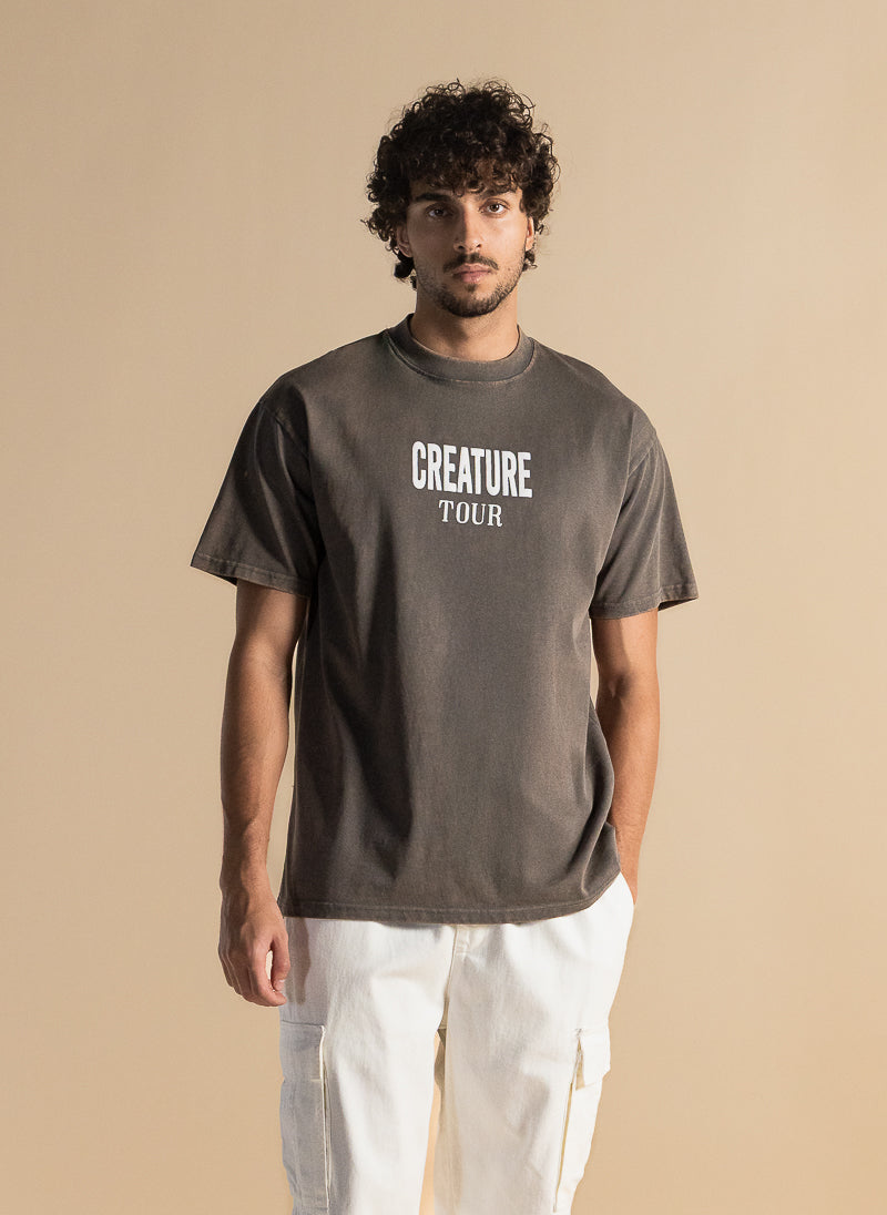 WASHED CONTRAST PRINTED T-SHIRT