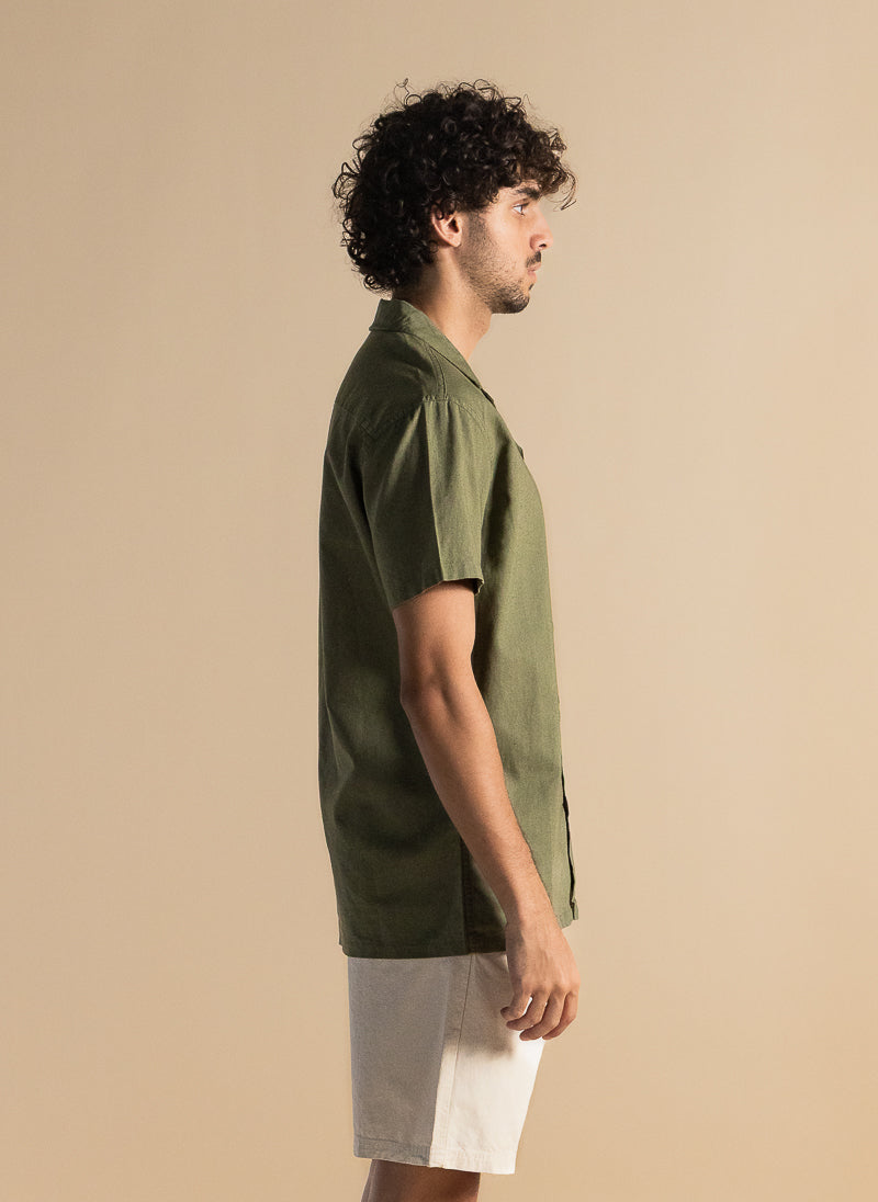 LINEN BLEND RELAXED-FIT SHIRT