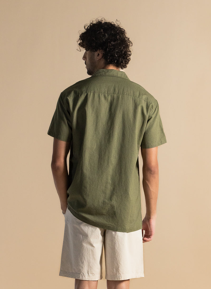 LINEN BLEND RELAXED-FIT SHIRT