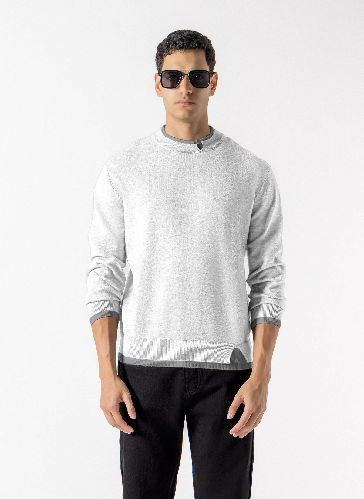 LAYERED CREWNECK SWEATER