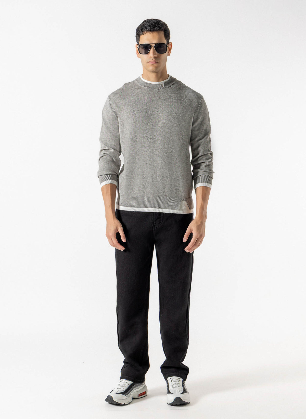 LAYERED CREWNECK SWEATER