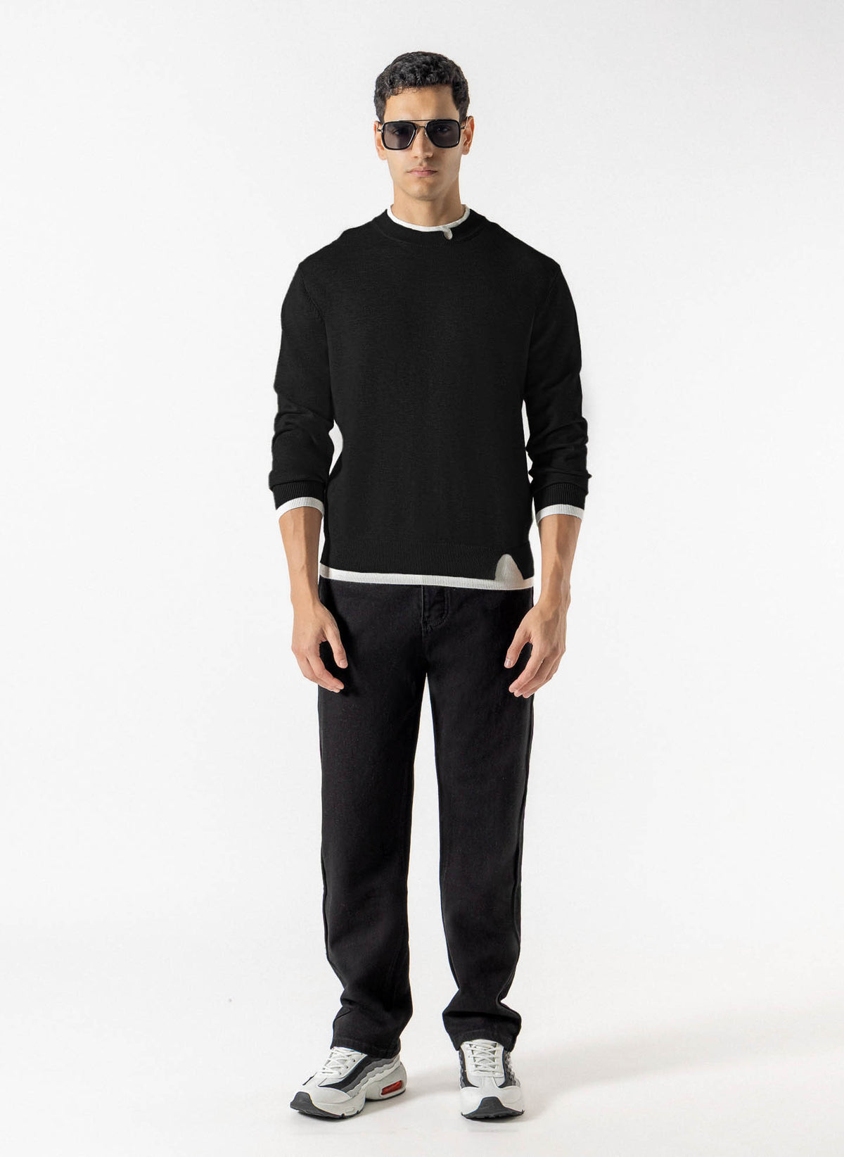 LAYERED CREWNECK SWEATER