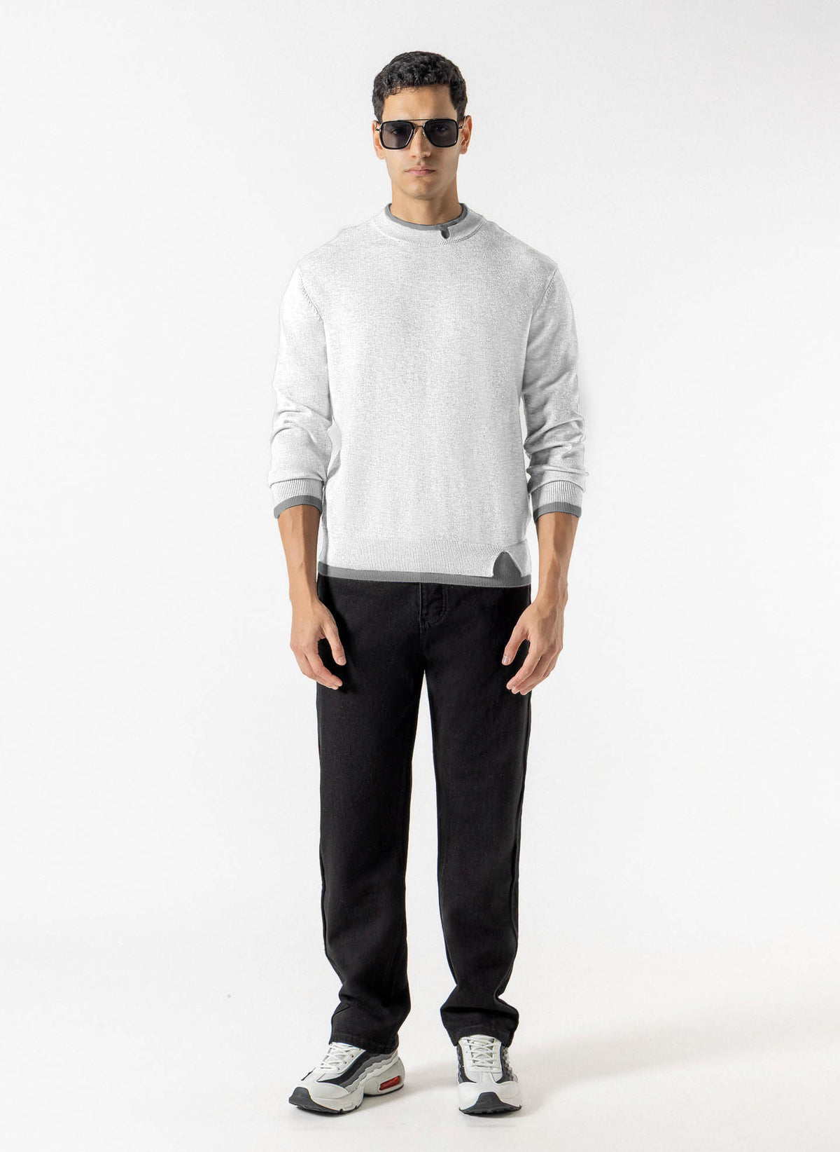 LAYERED CREWNECK SWEATER