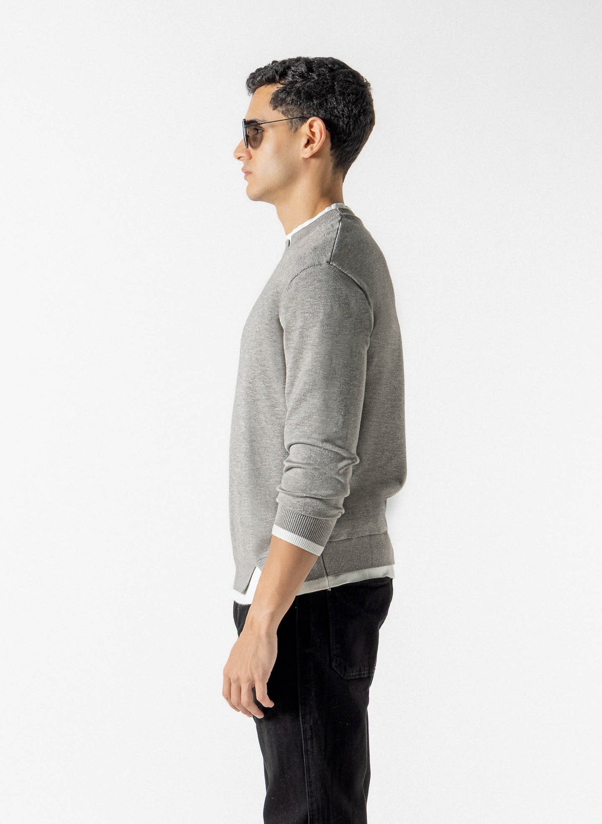 LAYERED CREWNECK SWEATER