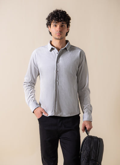 SUEDE TOUCH SLIM SHIRT