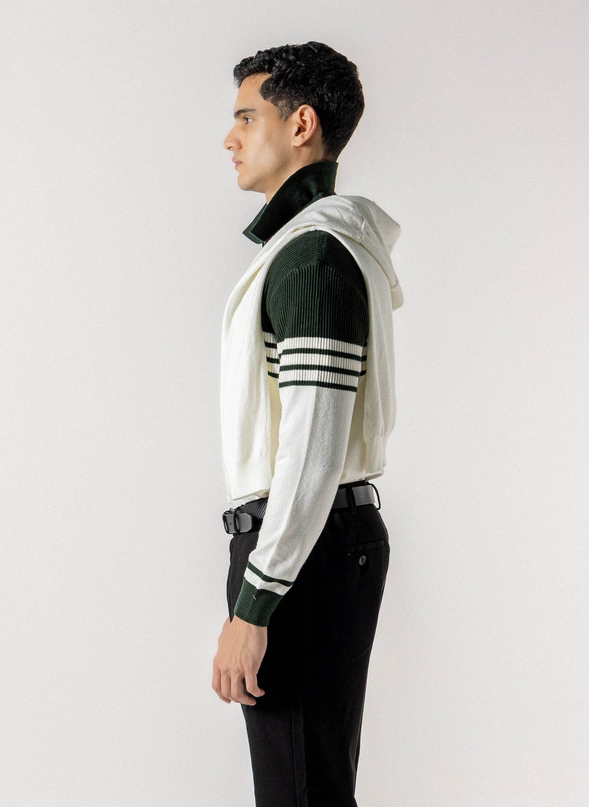 COLOURBLOCK POLO SWEATER