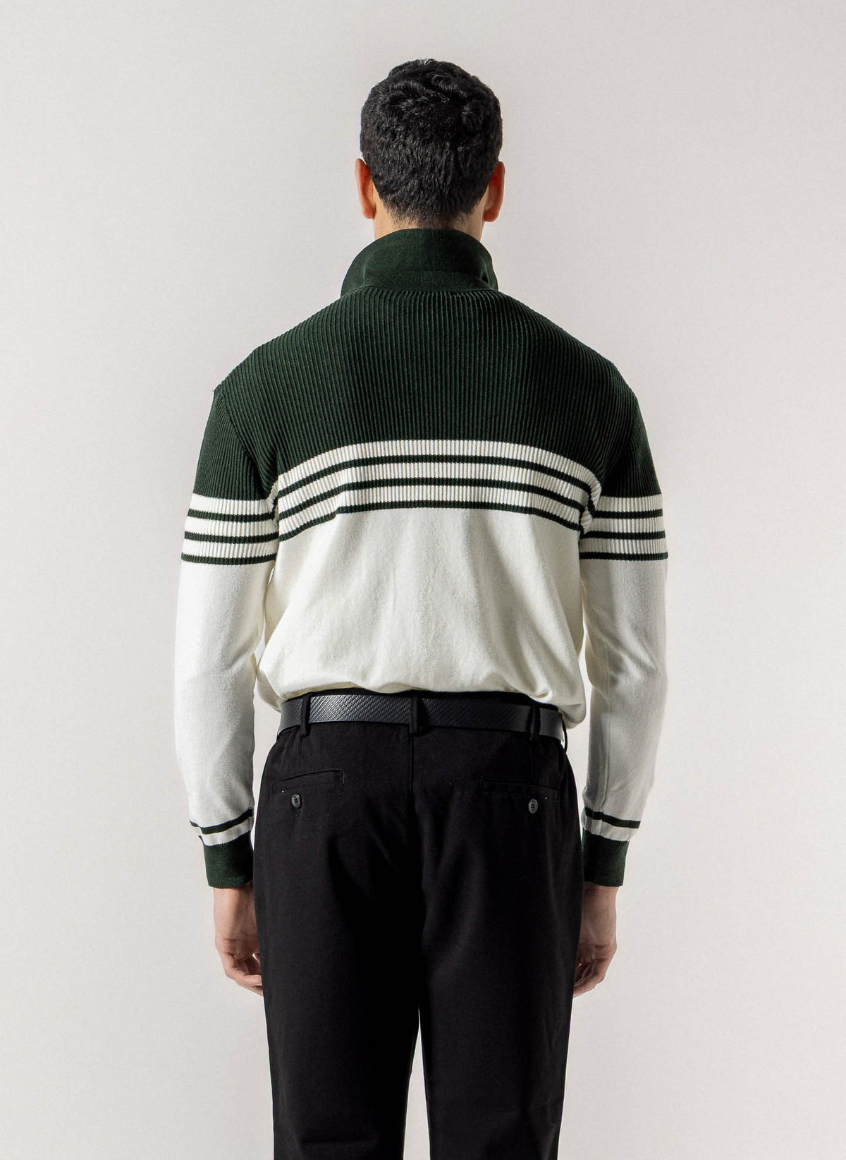 COLOURBLOCK POLO SWEATER