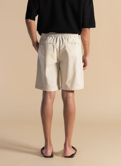 LINEN BLEND COMFORT SHORTS