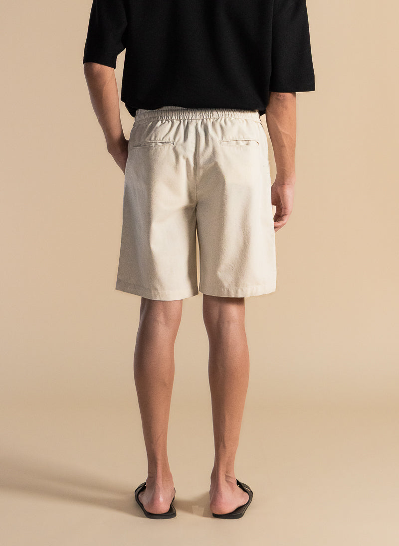LINEN BLEND COMFORT SHORTS