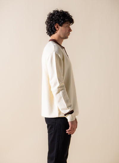 DETAILED ZIPPER POLO SHIRT