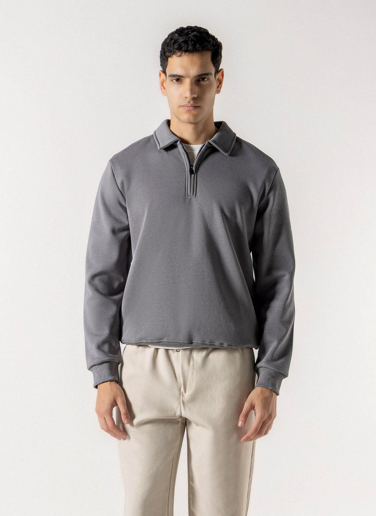 PLUSH POLO SWEATSHIRT