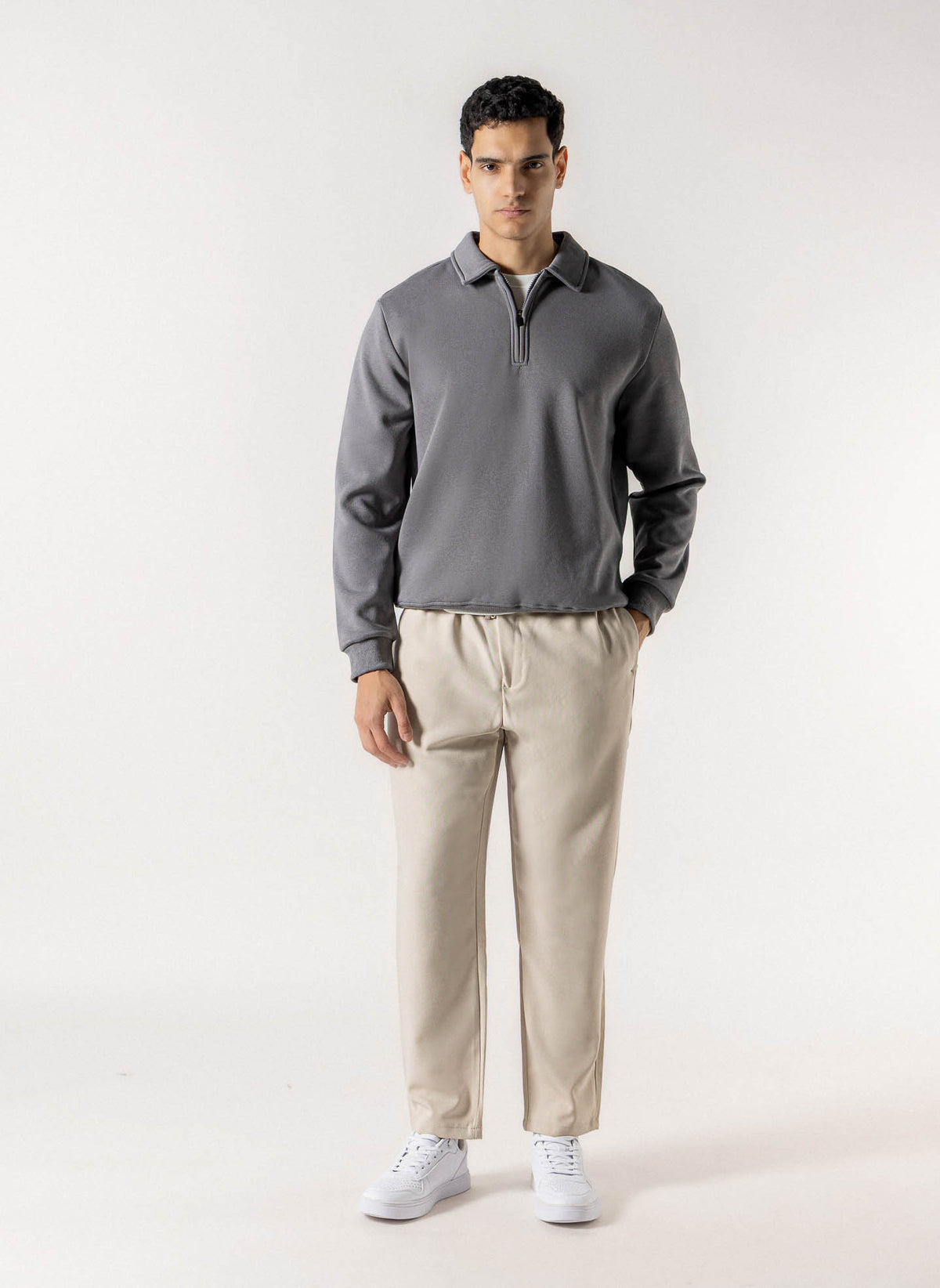 PLUSH POLO SWEATSHIRT