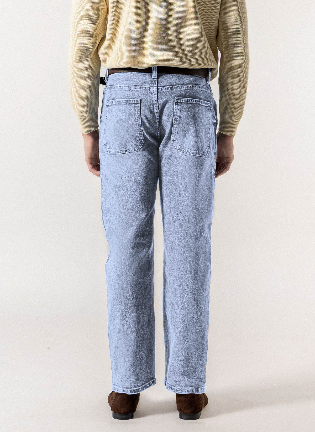 STRAIGHT LEG DENIM TROUSERS